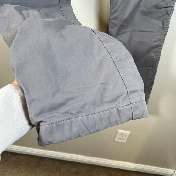 Johnnie-O Tailgaters Pants Size 30x29 Gray Lined Insulated Chino Flat Front - Picture 8 of 13